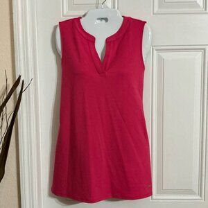 Anne Klein Women’s Pink Sleeveless V Neck Knit Top Size M